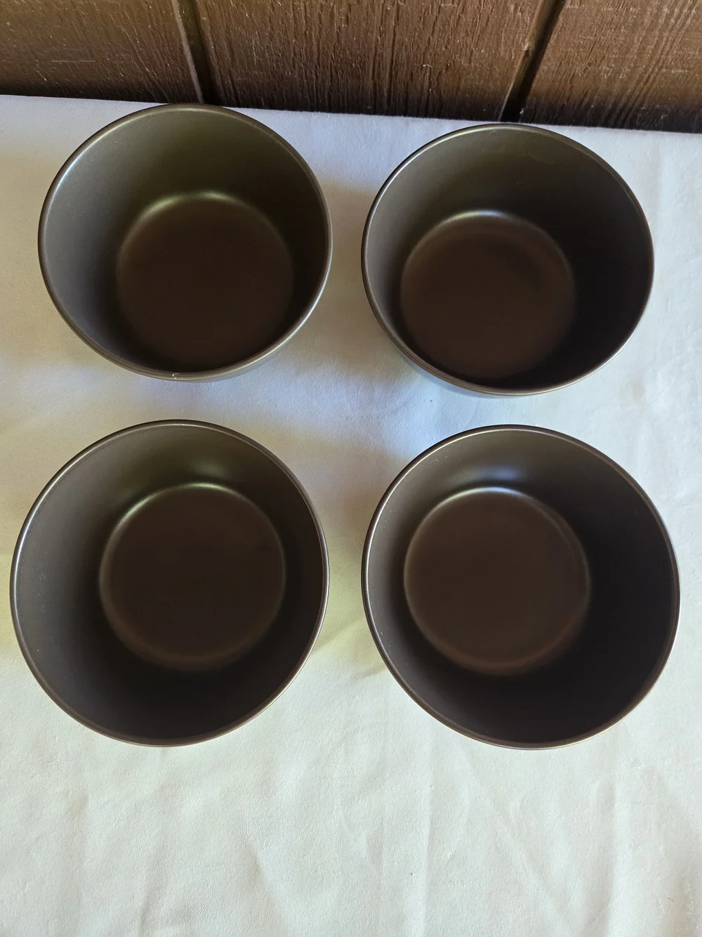 IKEA Stoneware Matte Chocolate Set of 4 Bowls - For Cereal, Soup, Snacks